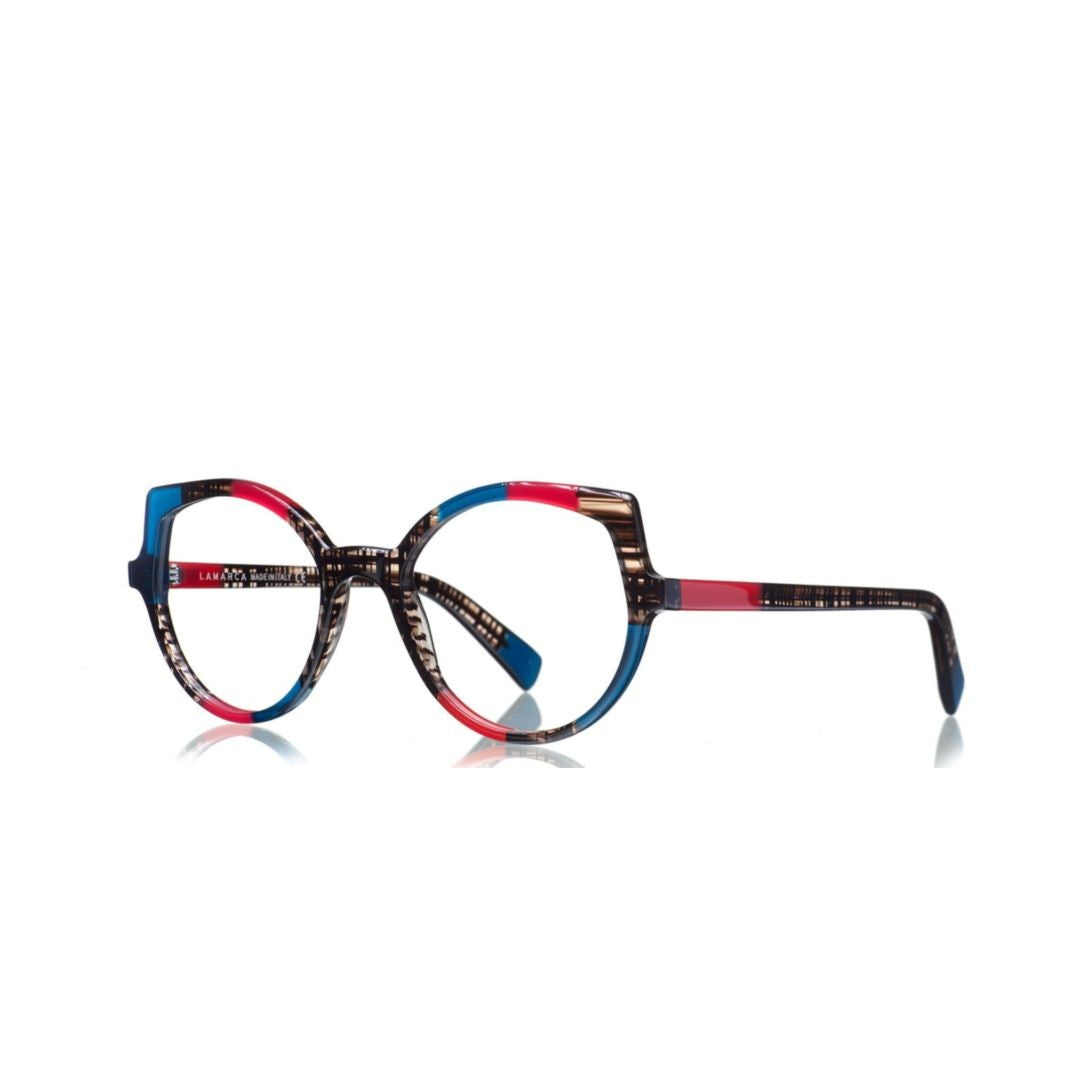 Lamarca Mosaico 149 Round Mosaic Pattern Eyeglass Frames In Acetate