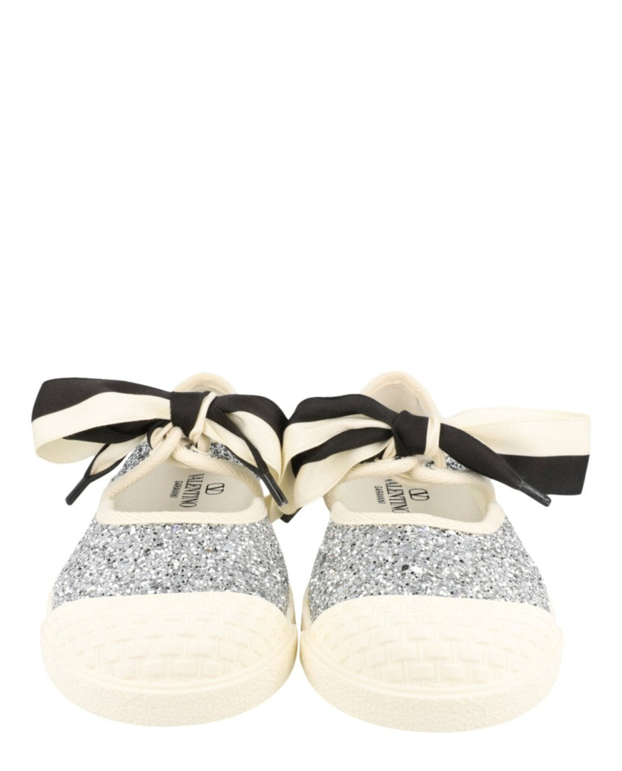 Valentino Bay By Bay Glitter Ballerina Sneakers