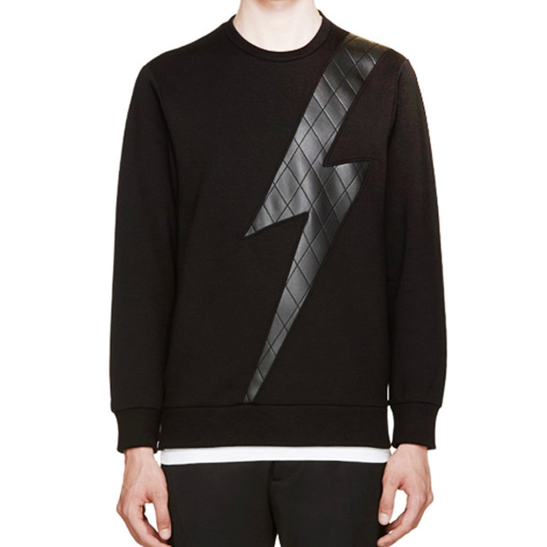 Neil Barrett Black Flash Design Sweatshirt