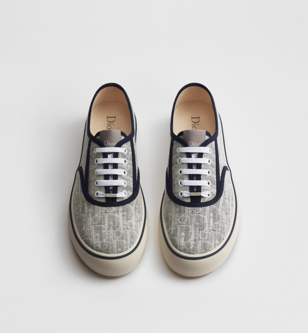 Christian Dior Textured Fabric Low-Top Sneaker With Monogram Motif