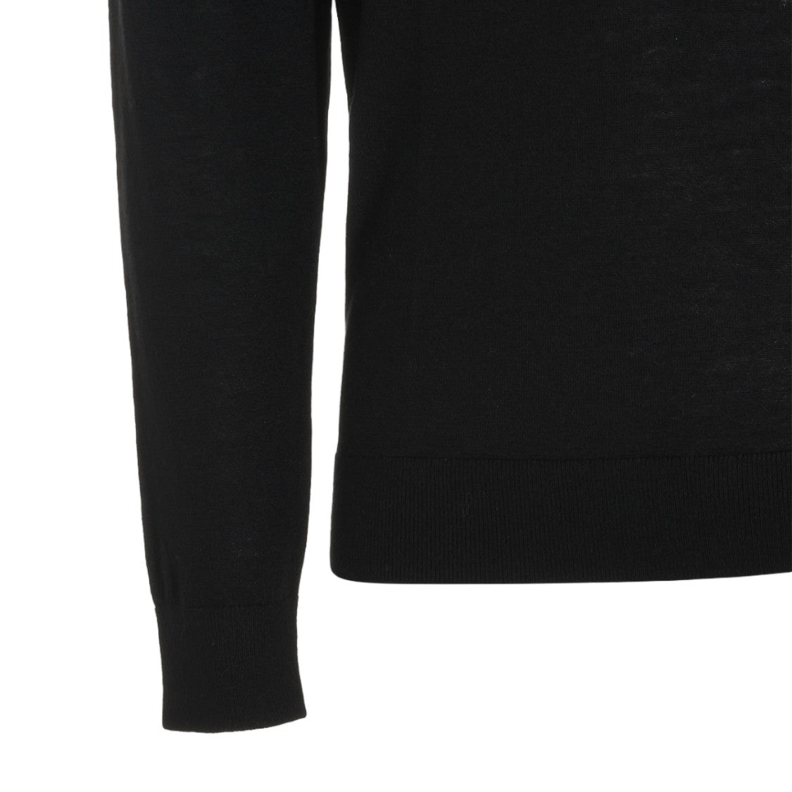 Lisa Yang Fine Knit Collar Detail Long-Sleeve Sweater