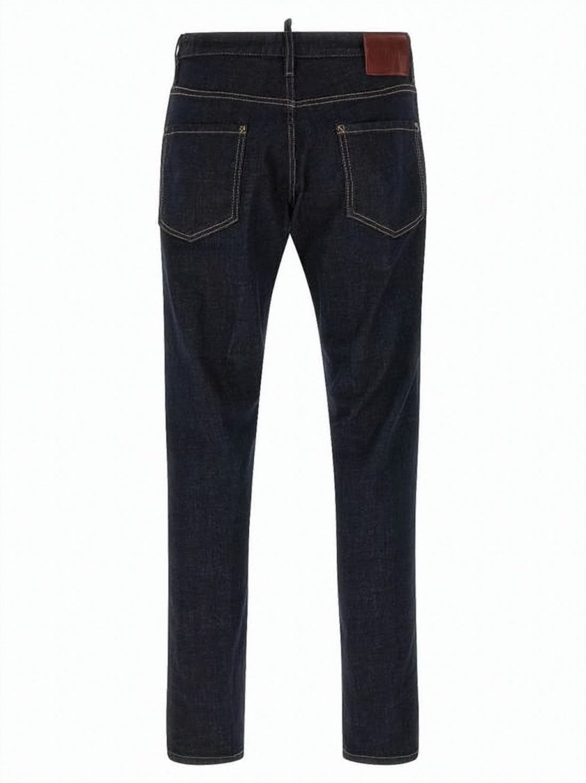 Dsquared2 Straight-Leg Denim Pants With Dark Indigo Wash