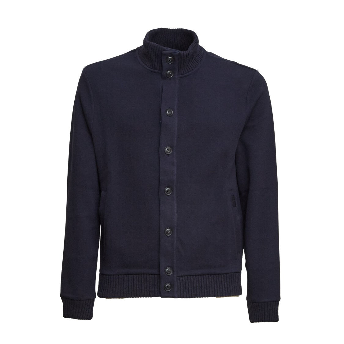 Fay Piquet Cotton Collared Cardigan