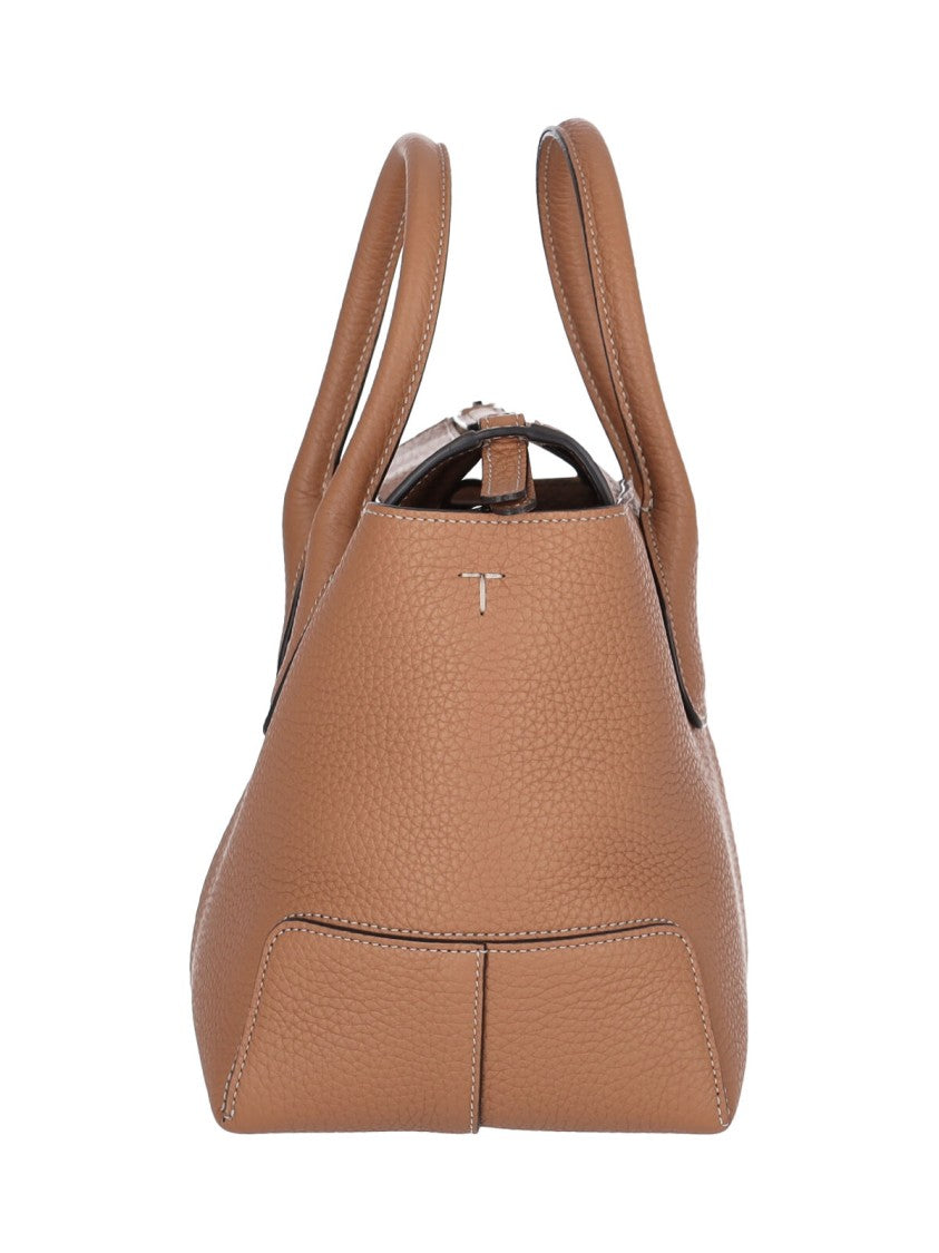 Tod's Brown Hammered Leather "Di Bag" Tote Bag