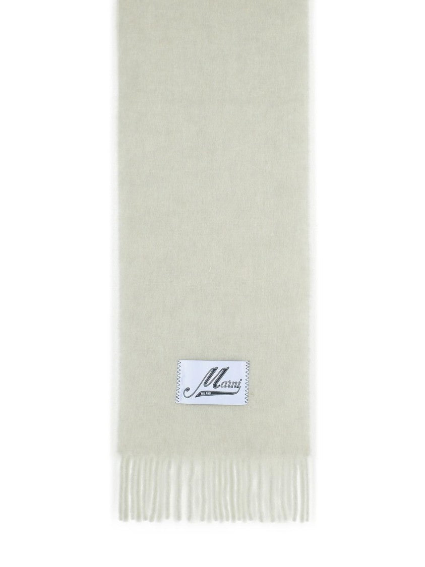 Marni Light Grey Alpaca Blend Scarf