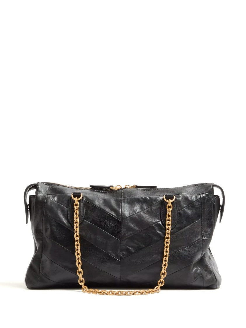 Valentino Medium Chevron Pattern Nappa Leather Shoulder Bag