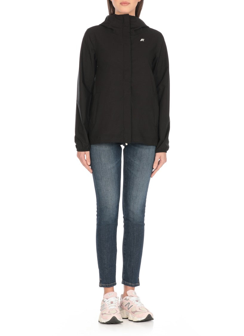 K-Way Black Marguerite Stretch Dot Jacket