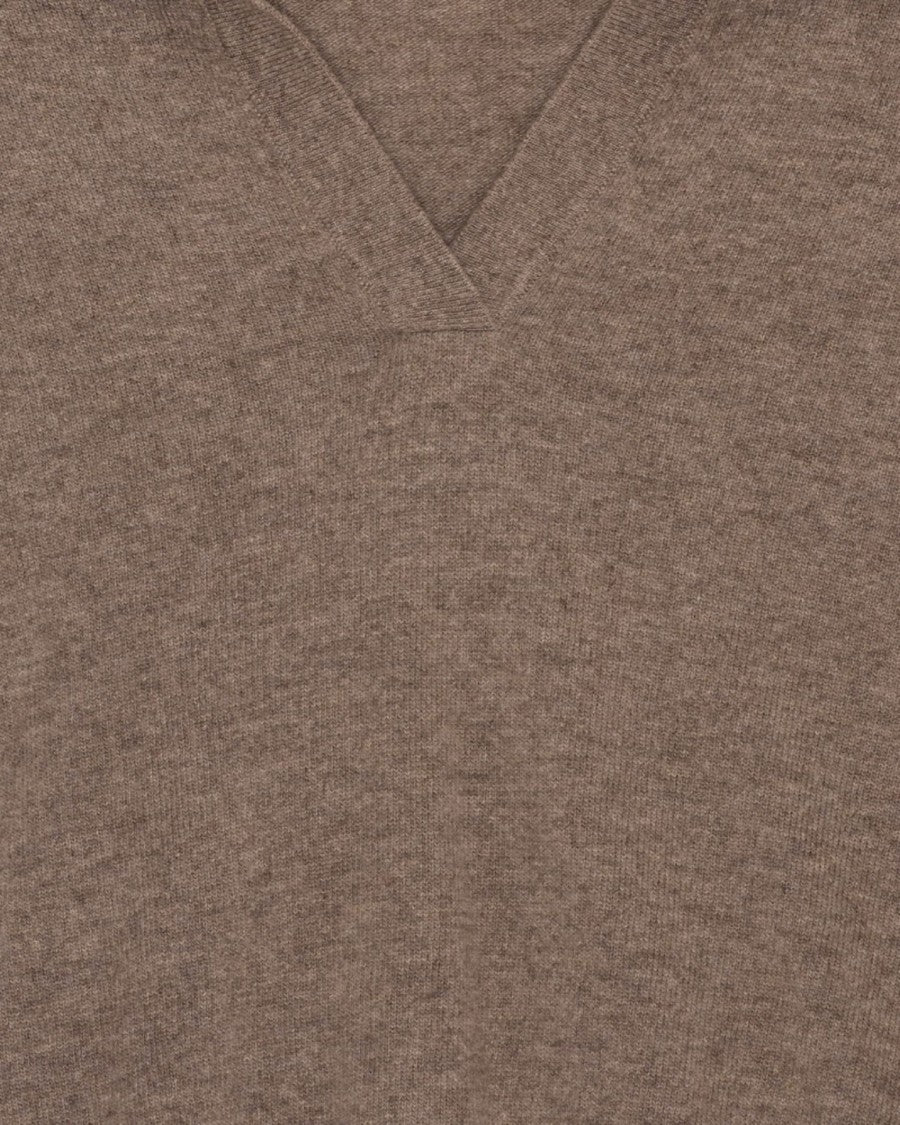Remain Brown Knit Polo Shirt
