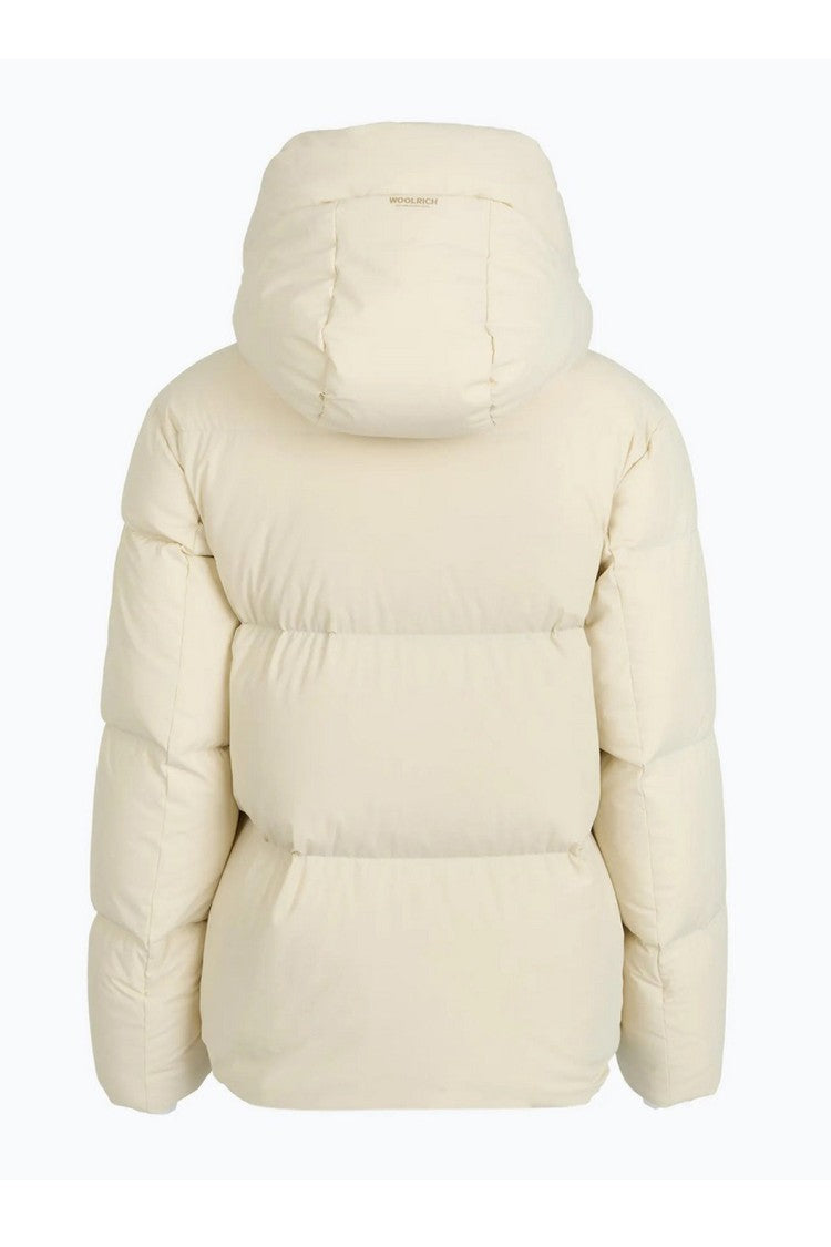 Woolrich Cream Hooded Polyamide-Blend Puffer Jacket