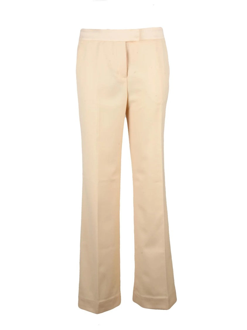 Zimmermann Wide Leg Smoking Trousers With Subtle Side Stripe