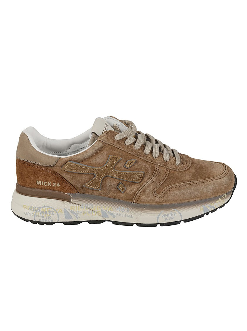 Premiata Mick Calfskin Suede Low-Profile Sneakers