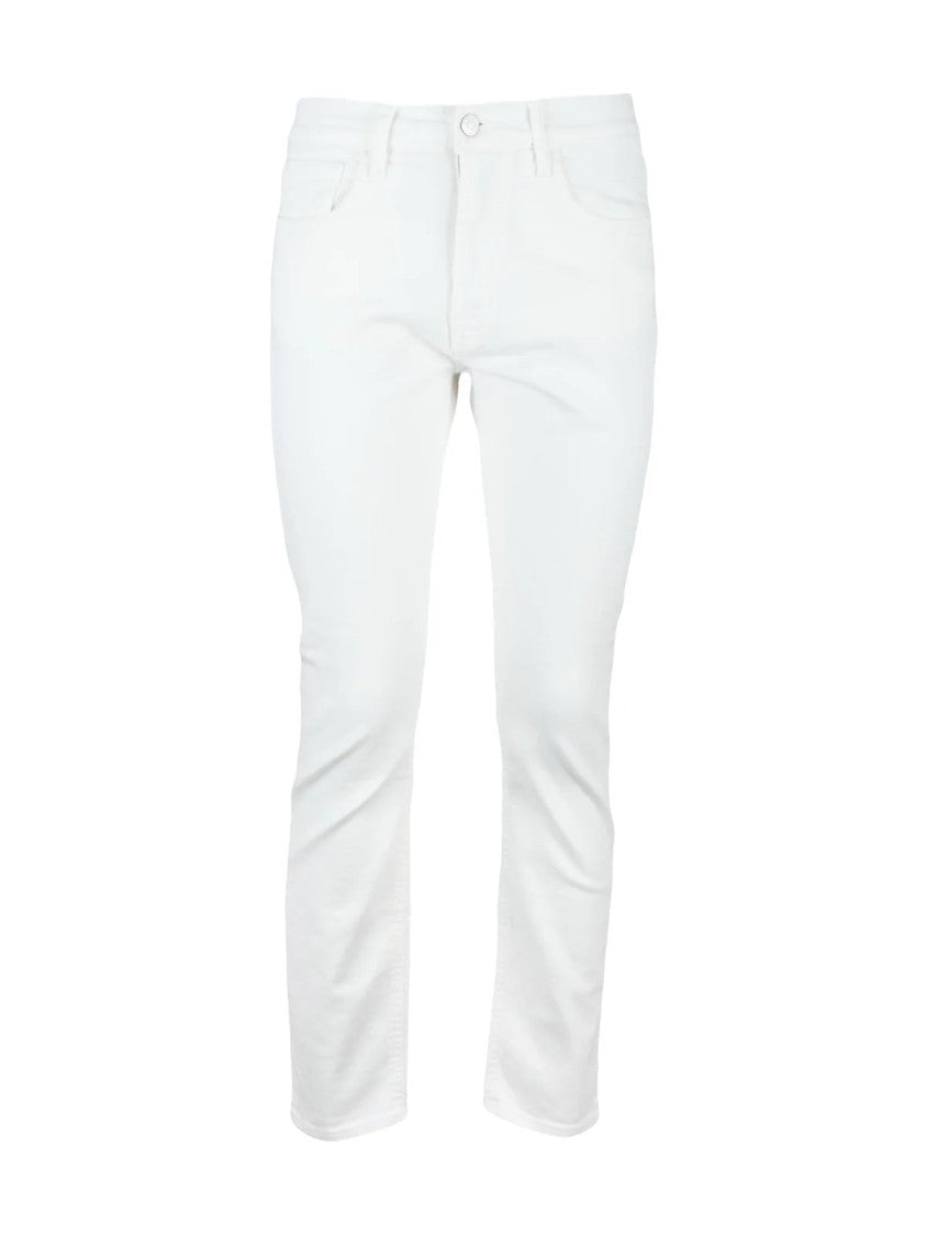 Cycle White Cotton-Blend Skinny Jeans