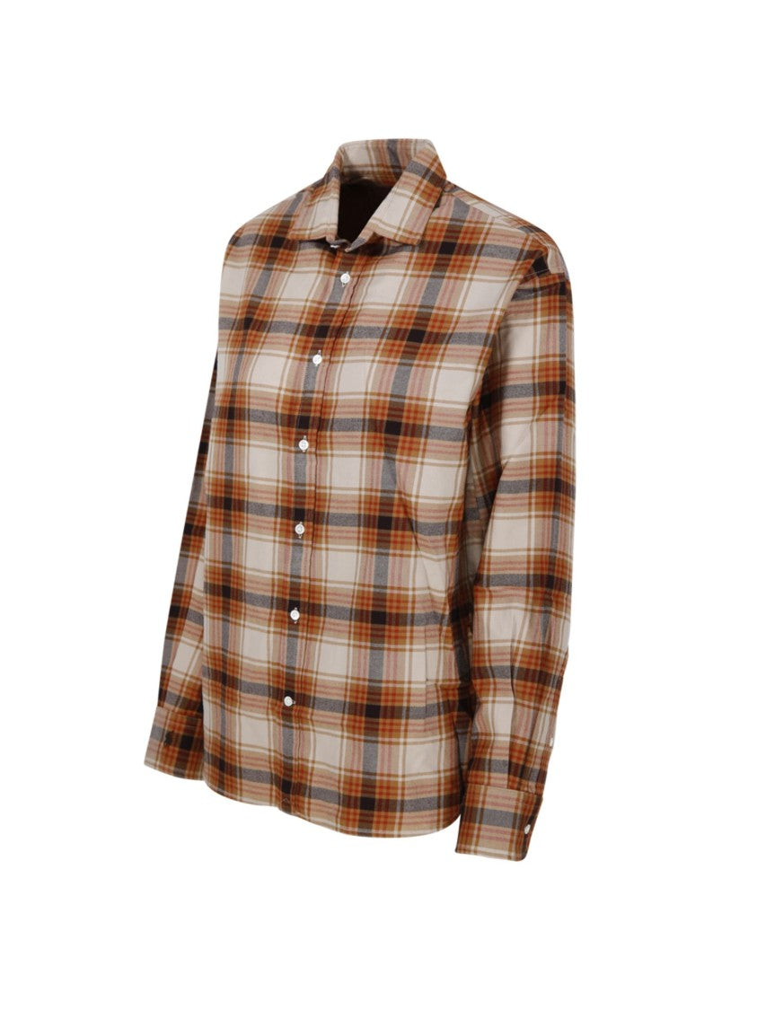 Polo Ralph Lauren Check Print Beige Long-Sleeve Shirt