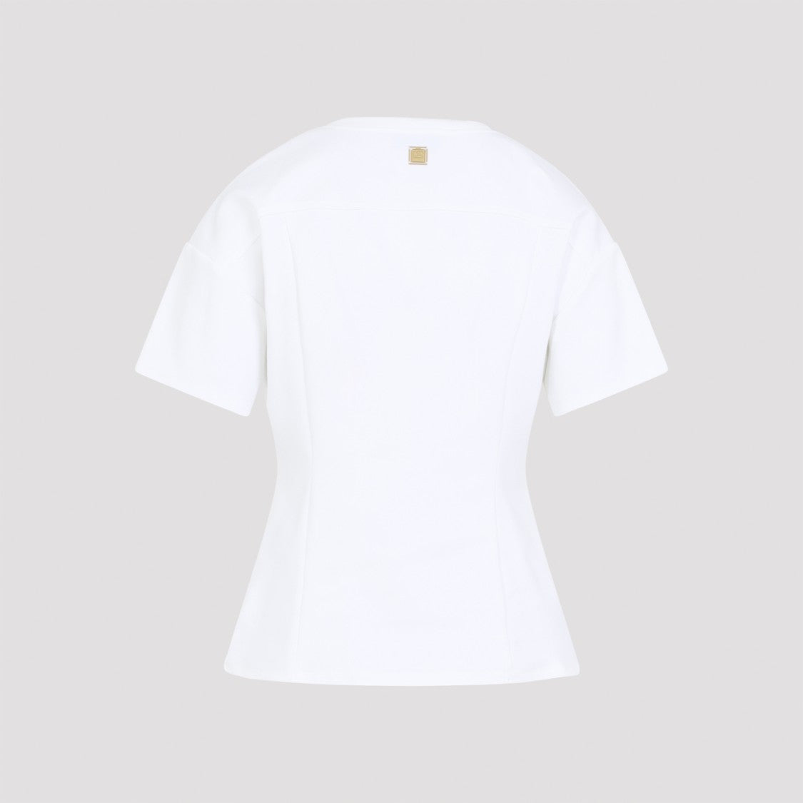 Elisabetta Franchi Fitted Short-Sleeve Top With Vertical Seam Detailing