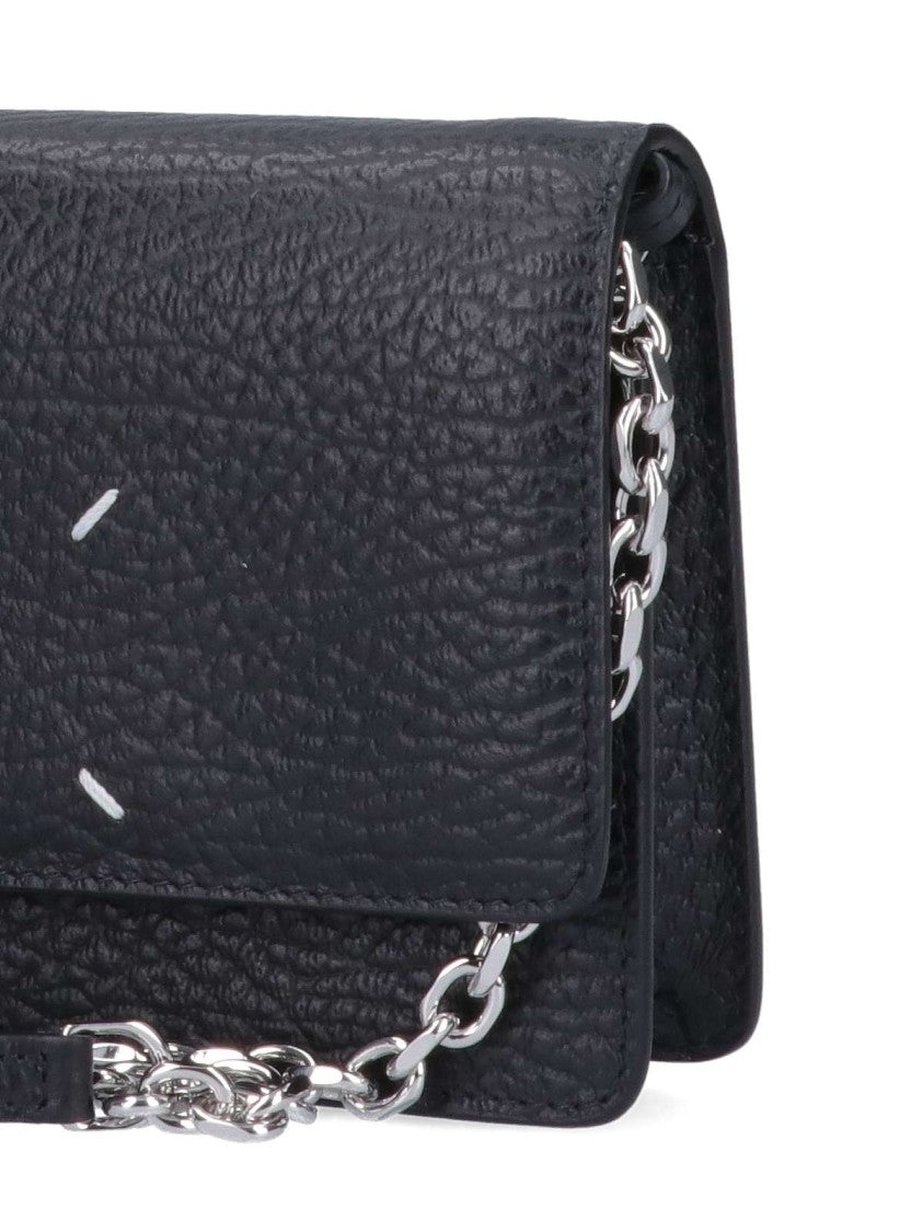 Maison Margiela Black Grain Leather Four Stitches Wallet