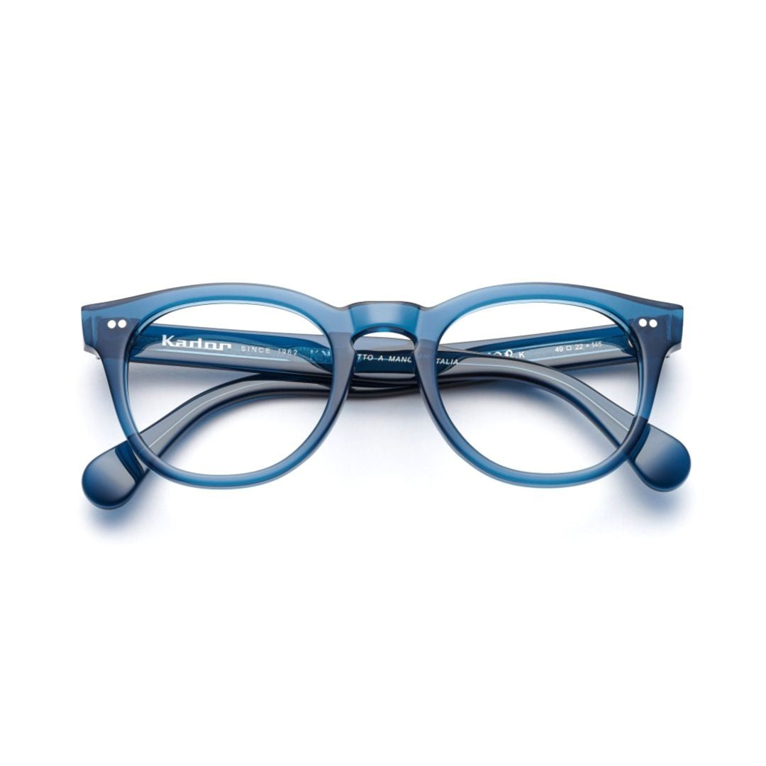 Kador Tuxon-K Rounded Frame Sunglasses With Glossy Blue Finish