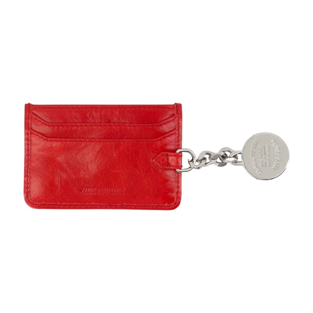 Zadig & Voltaire Sunny Pass Card Holder - Leather - Red