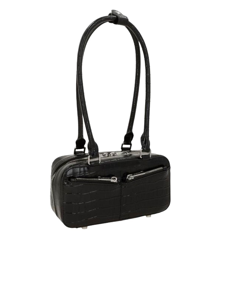 Self-Portrait Mini Shoulder Bag With Crocodile-Effect Texture