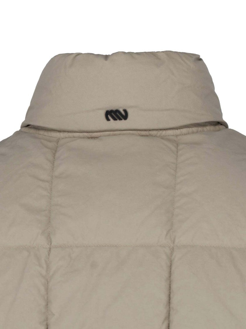 Massimo Osti Studio Grey Quilted Padded Down Jacket