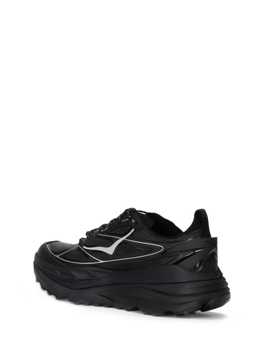 Hoka Streamlined White Sneakers With Cushioned Sole