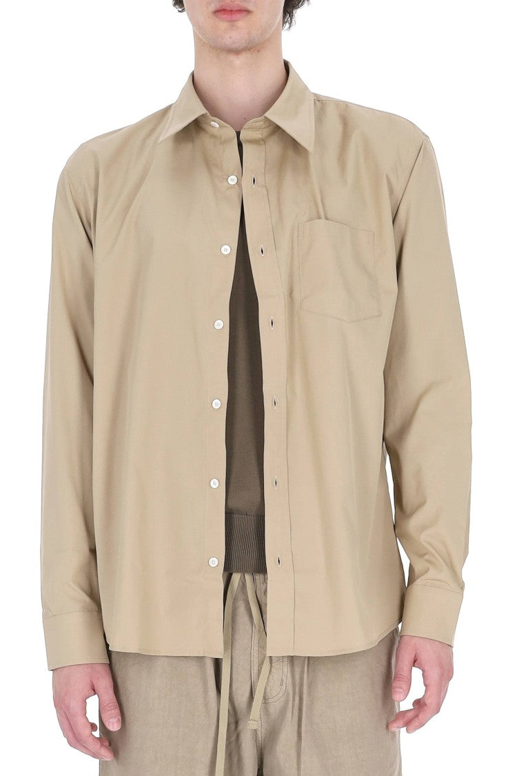 A.P.C. Owen Beige Organic Cotton Poplin Shirt