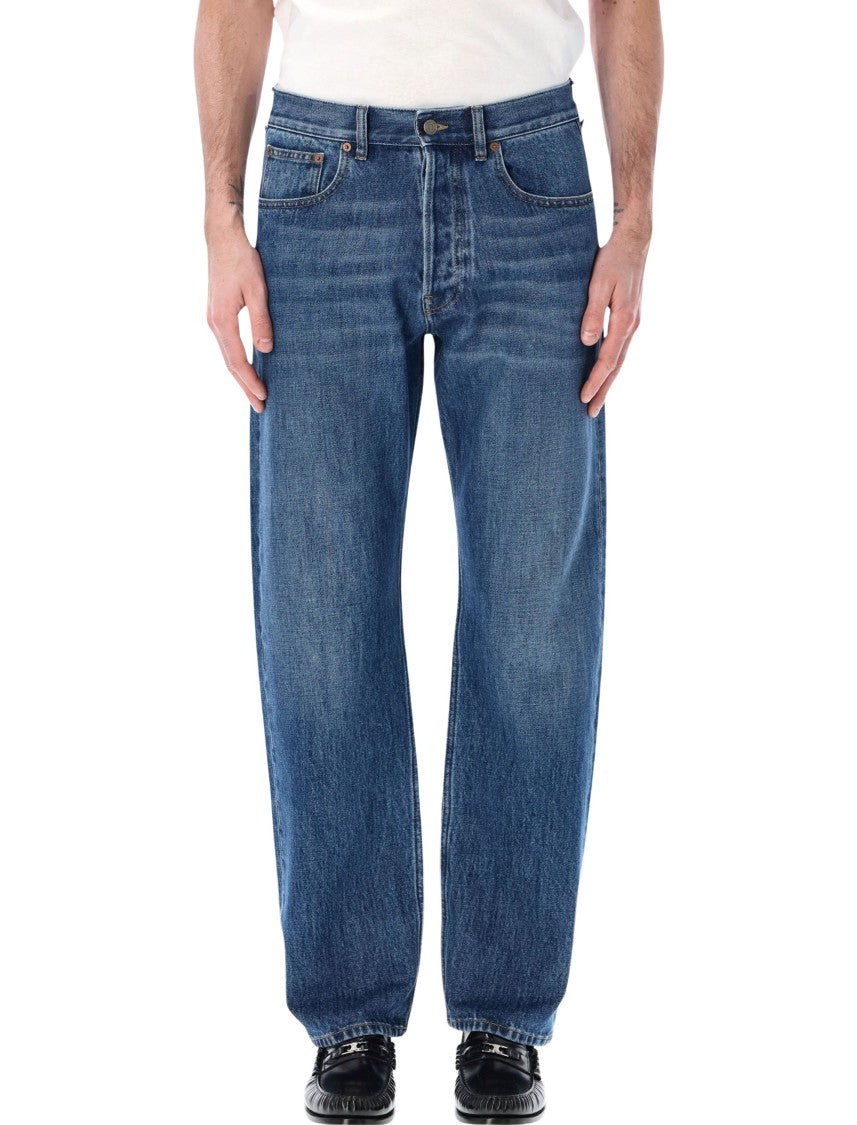 Valentino Garavani Medium Blue Denim Regular Five Pocket Jeans