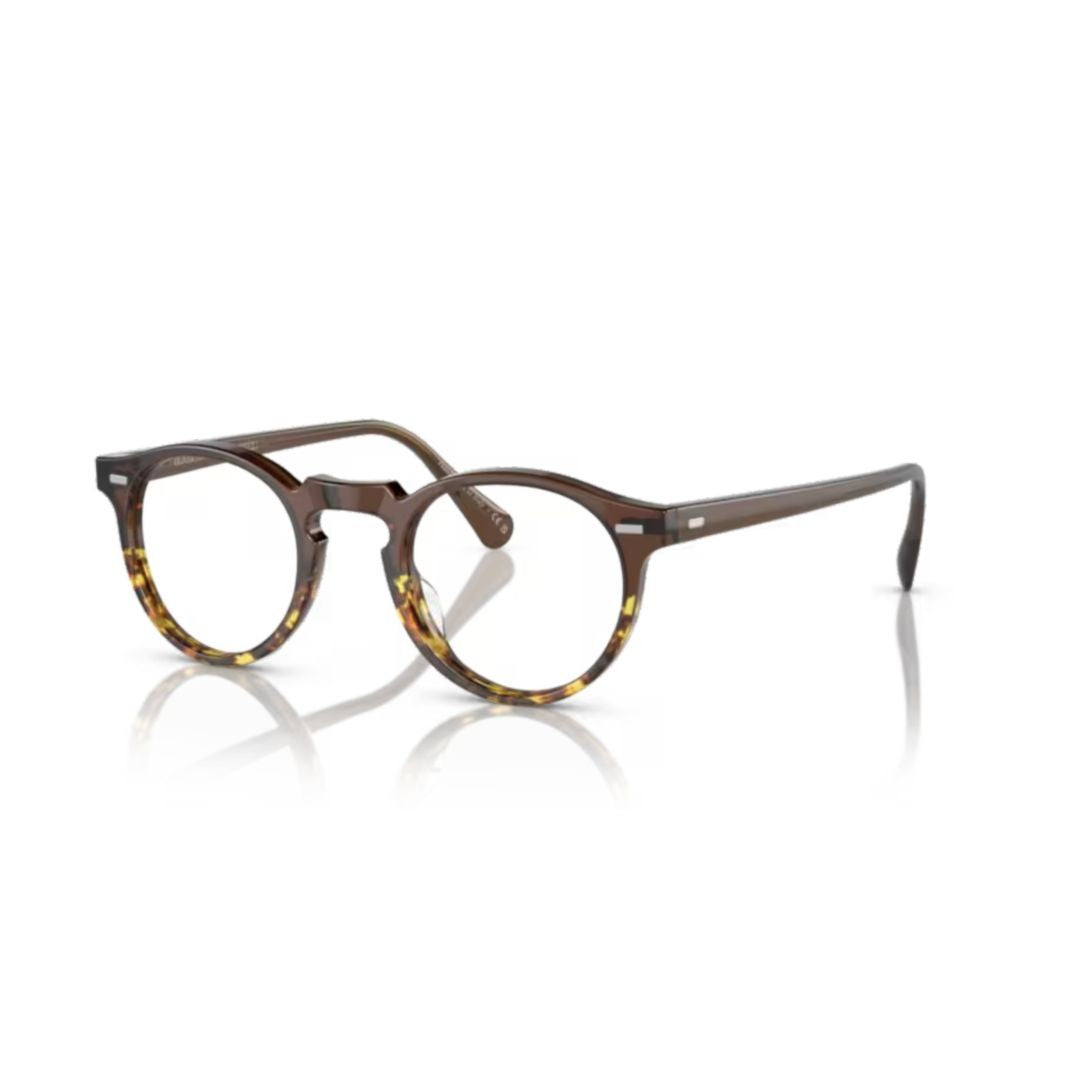 Oliver Peoples 0Ov5186 Round Tortoiseshell Acetate Eyeglasses With Keyhole Bridge