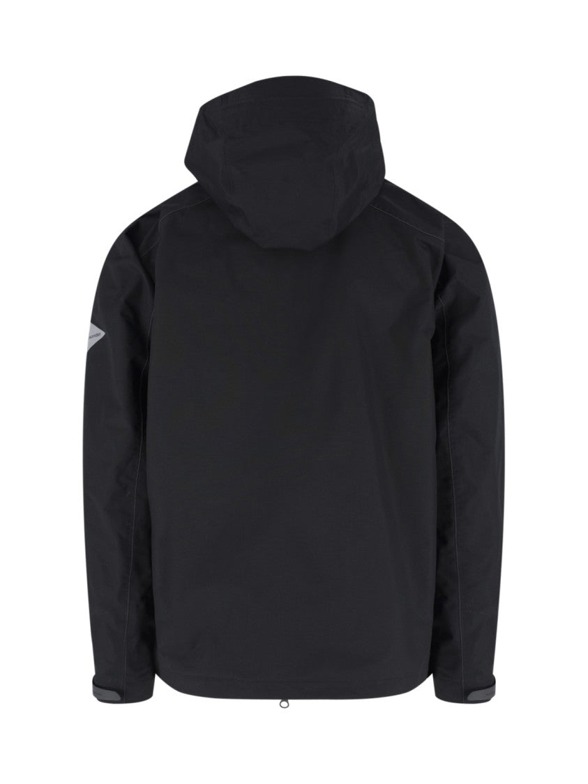 And Wander Black 2.5 L High-Collar Zip Jacket