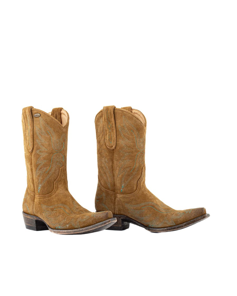 Mexicana Golden Brown Aguila Mex 10 Stitched Leather Boots