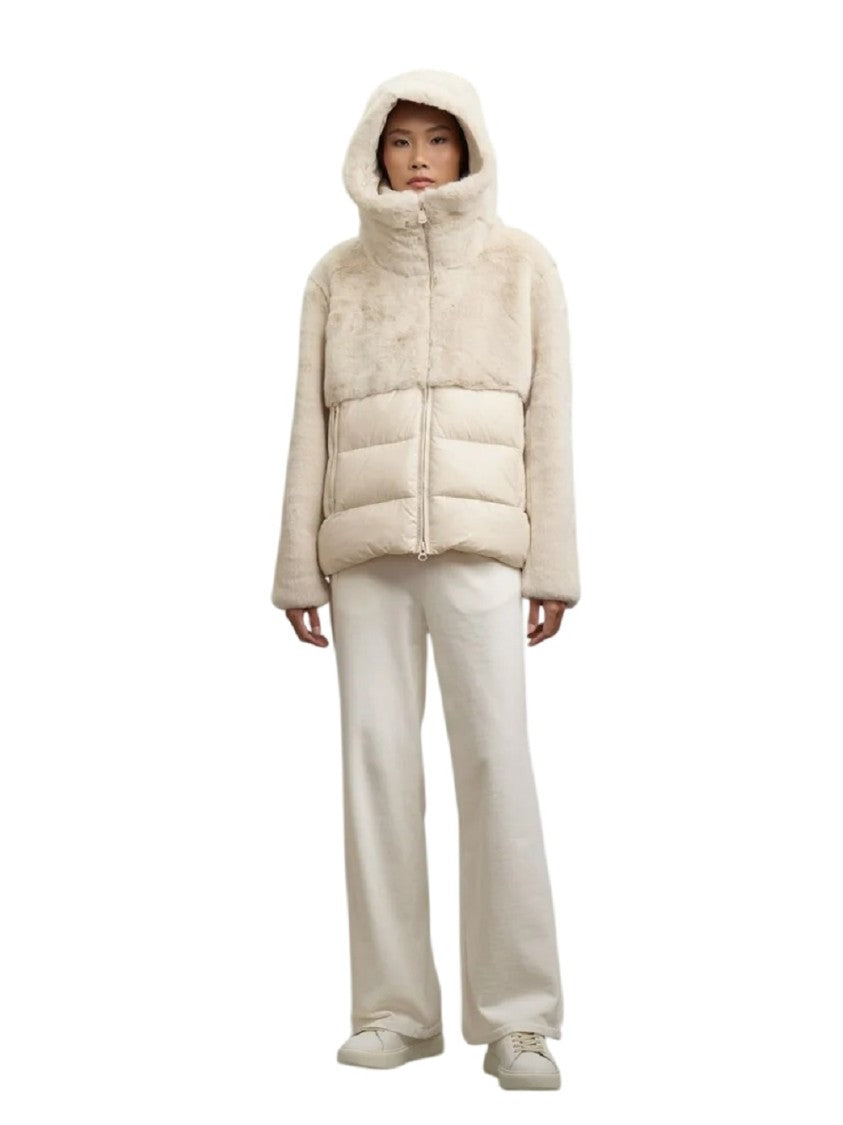 Blauer Faux Fur And Nylon Coat