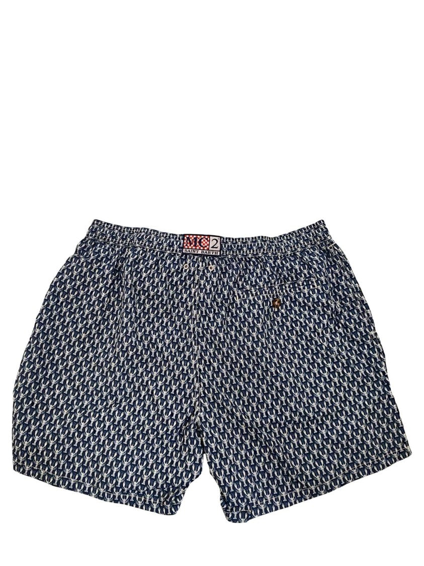 Mc2 Saint Barth Blue Lighting Micro Fantasy Swim Shorts