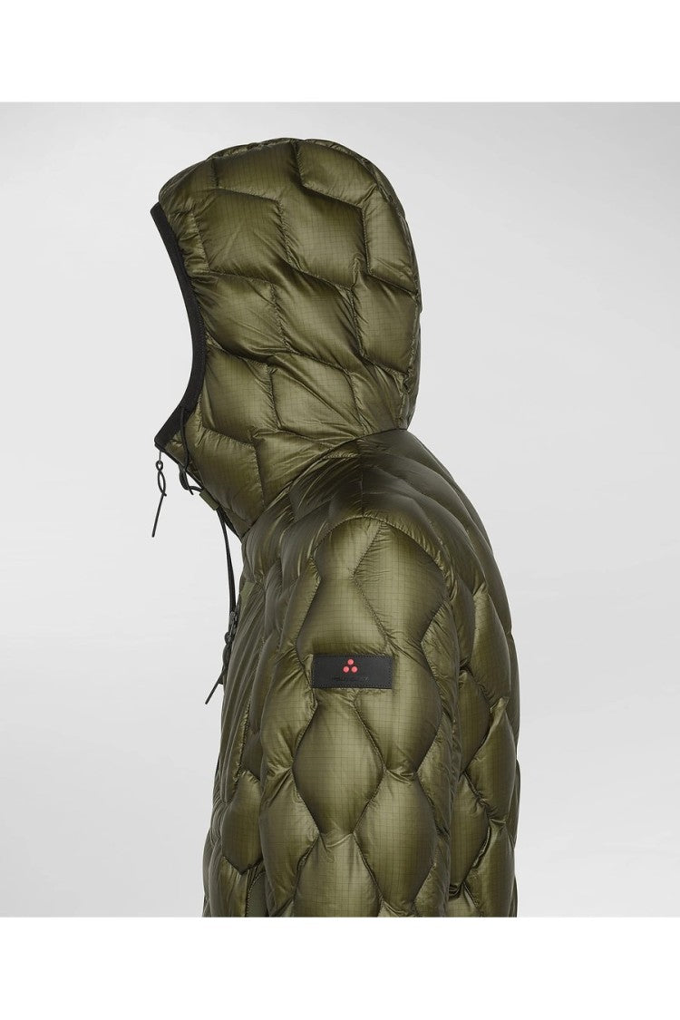 Peuterey Green Nylon Quilted Down Jacket