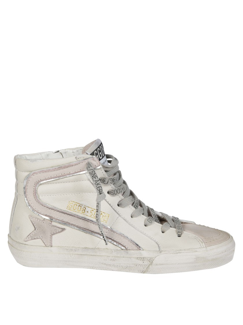 Golden Goose Vintage-Inspired High-Top Sneakers With Star Motif