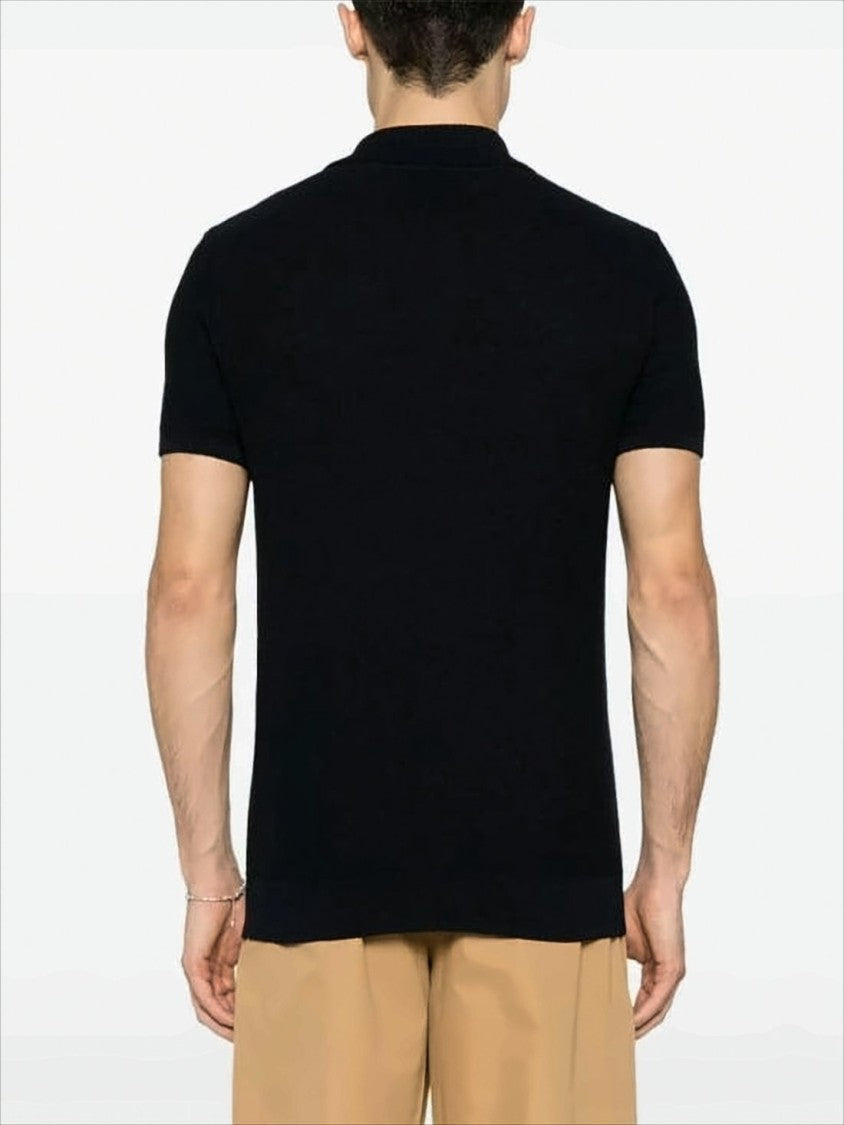 A.P.C. Dark Navy Short-Sleeve Polo Shirt