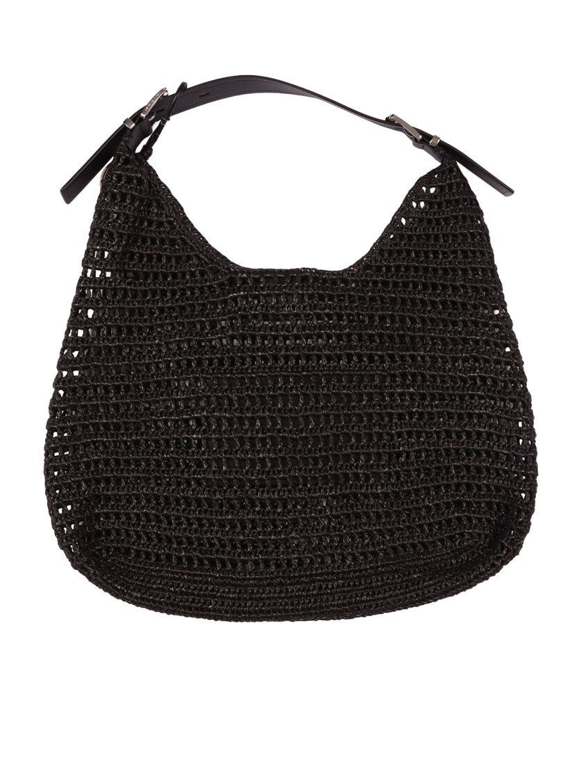 Michael Kors Black Woven Hobo Bag