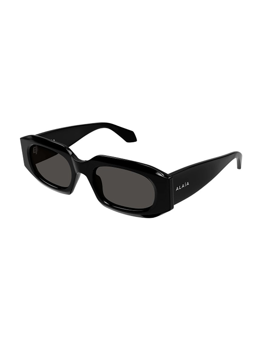 Alaïa Black Aa0086s Rectangular Glossy Sunglasses
