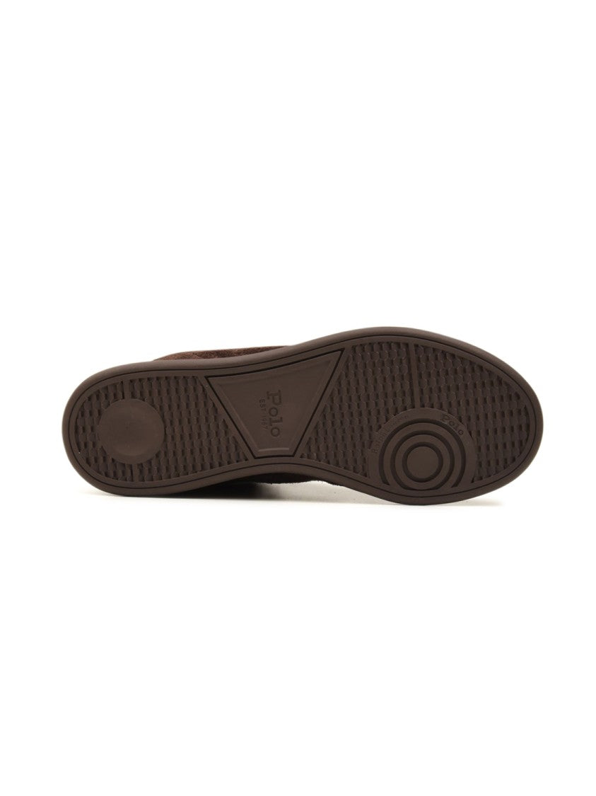 Polo Ralph Lauren Brown Rich Suede Minimalist Low-Top Sneakers