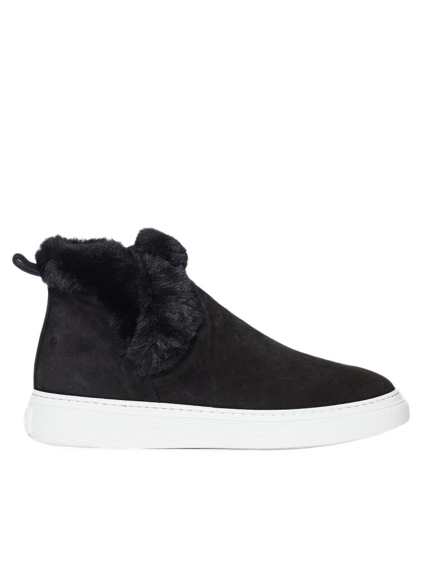 Hogan Black Suede Slip-Ons