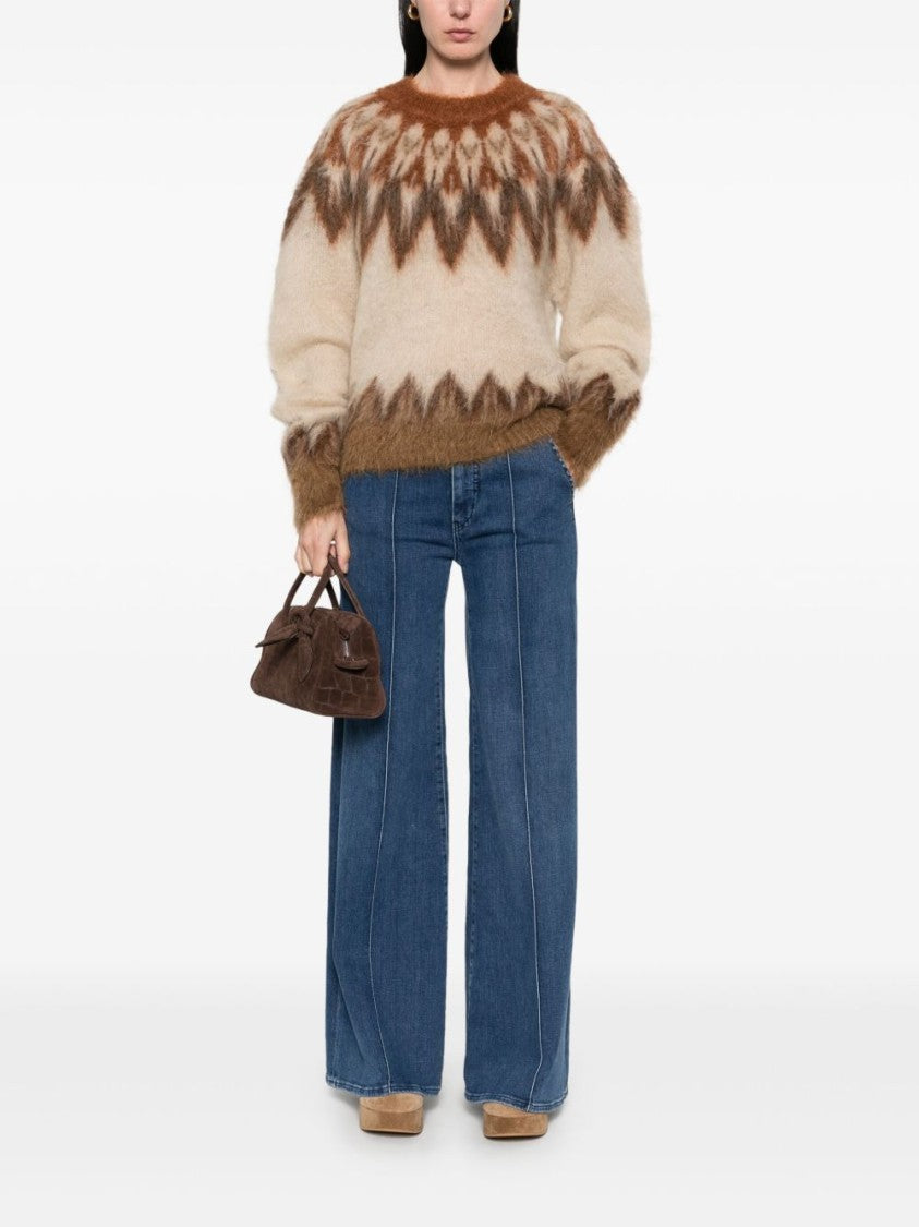 Isabel Marant Étoile Zigzag Pattern Mohair Blend Sweater