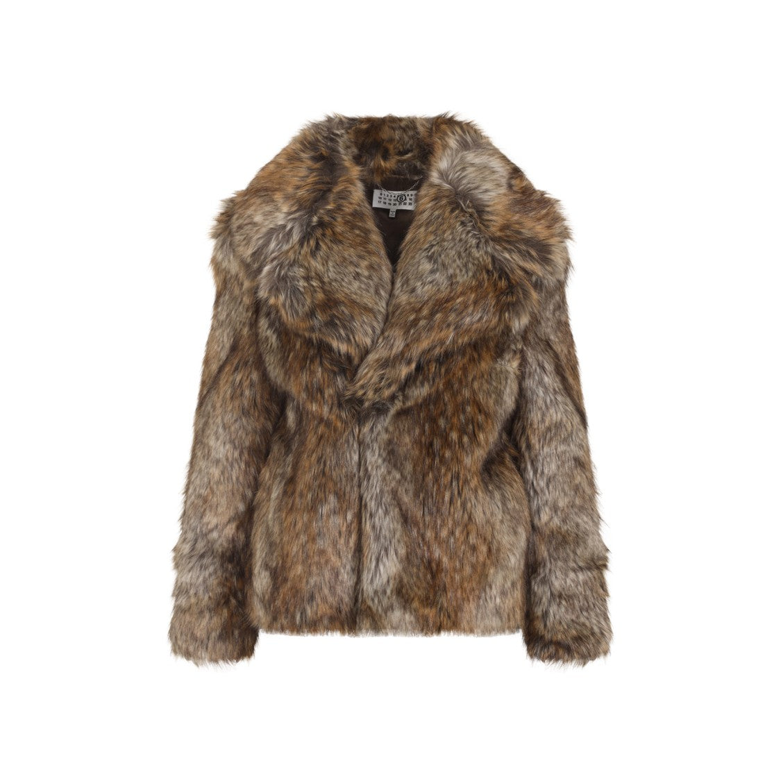 Mm6 By Maison Margiela Faux Fur Textured Jacket With Wide Collar