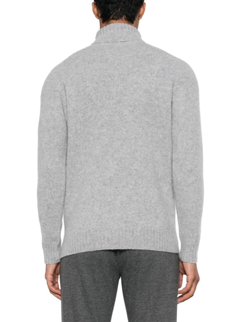 Drumohr Light Grey Mock Neck Sweater