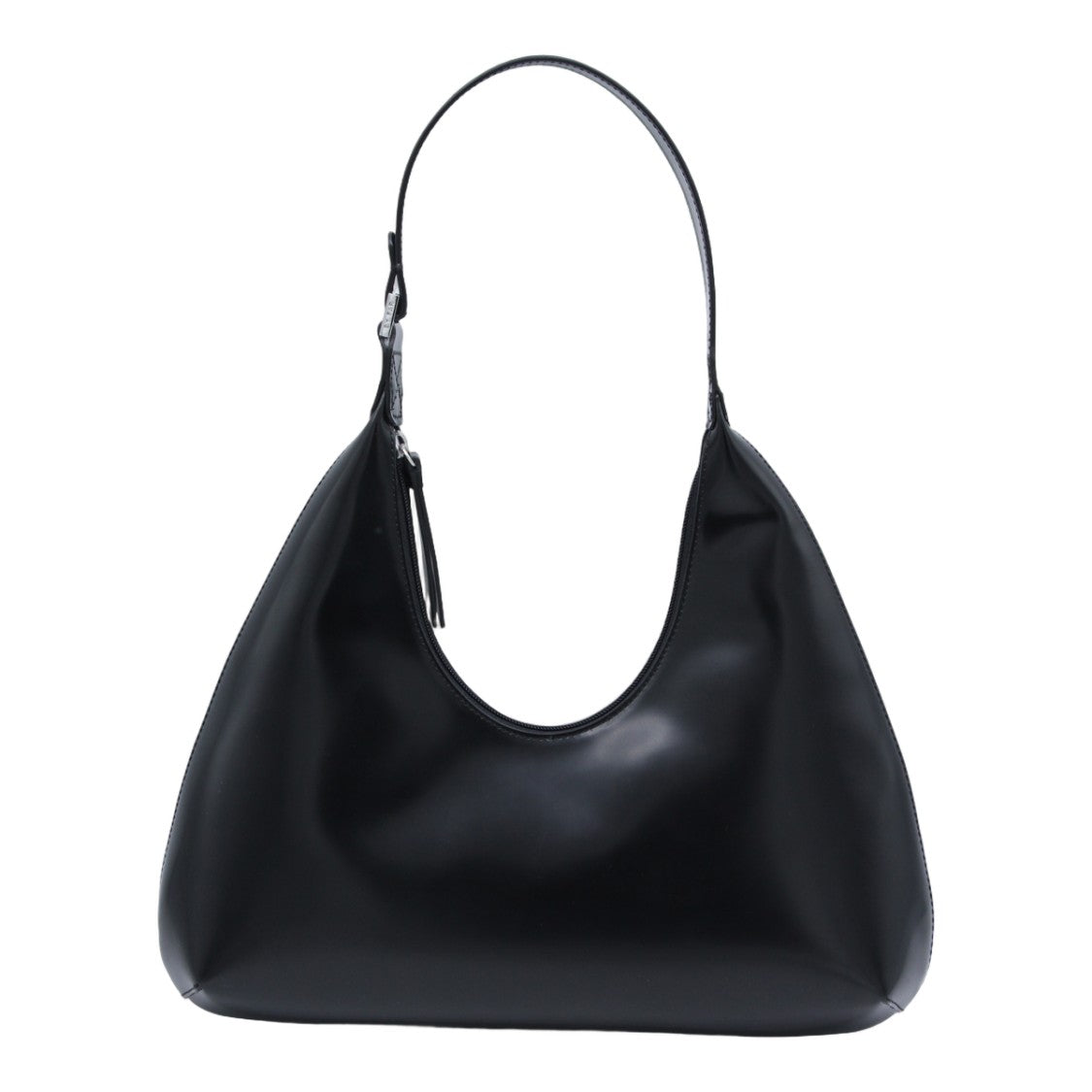 By Far Crescent-Shaped Black Handbag
