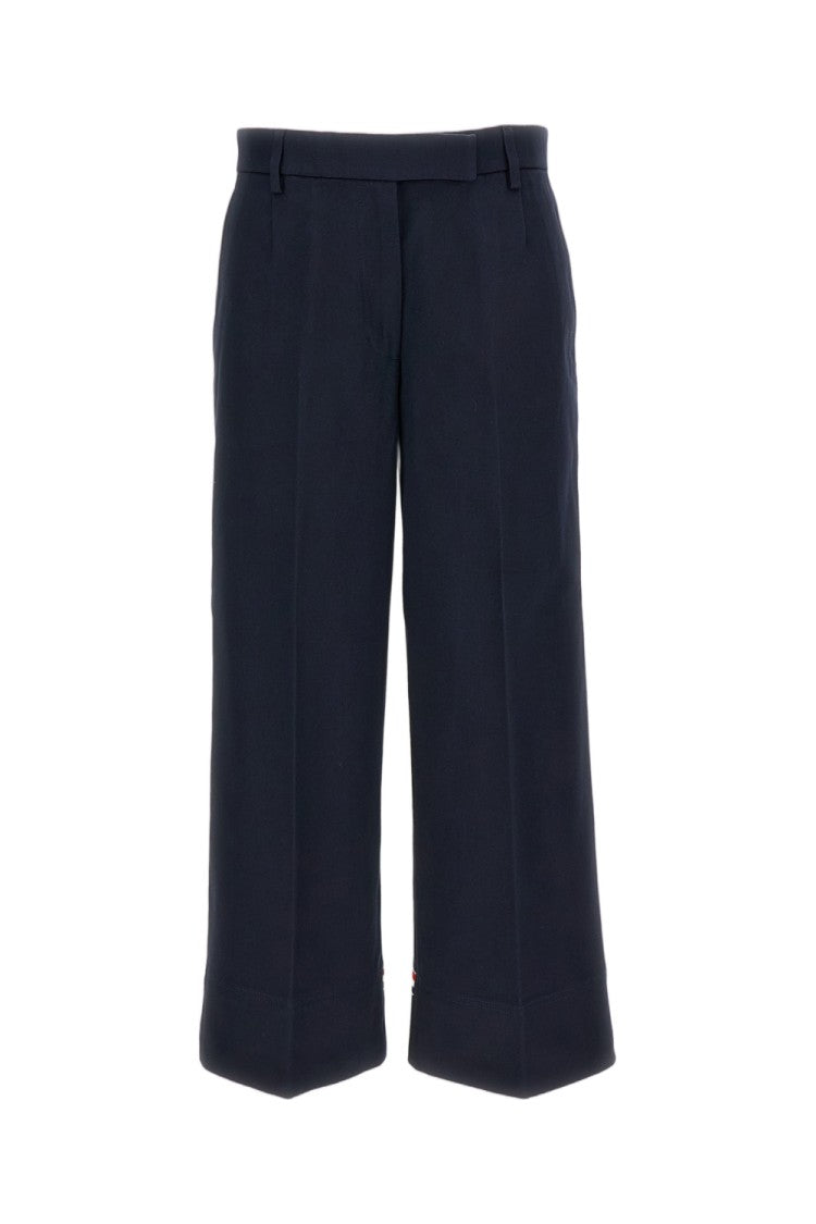 Thom Browne Blue Cotton Gabardine Chino Trousers