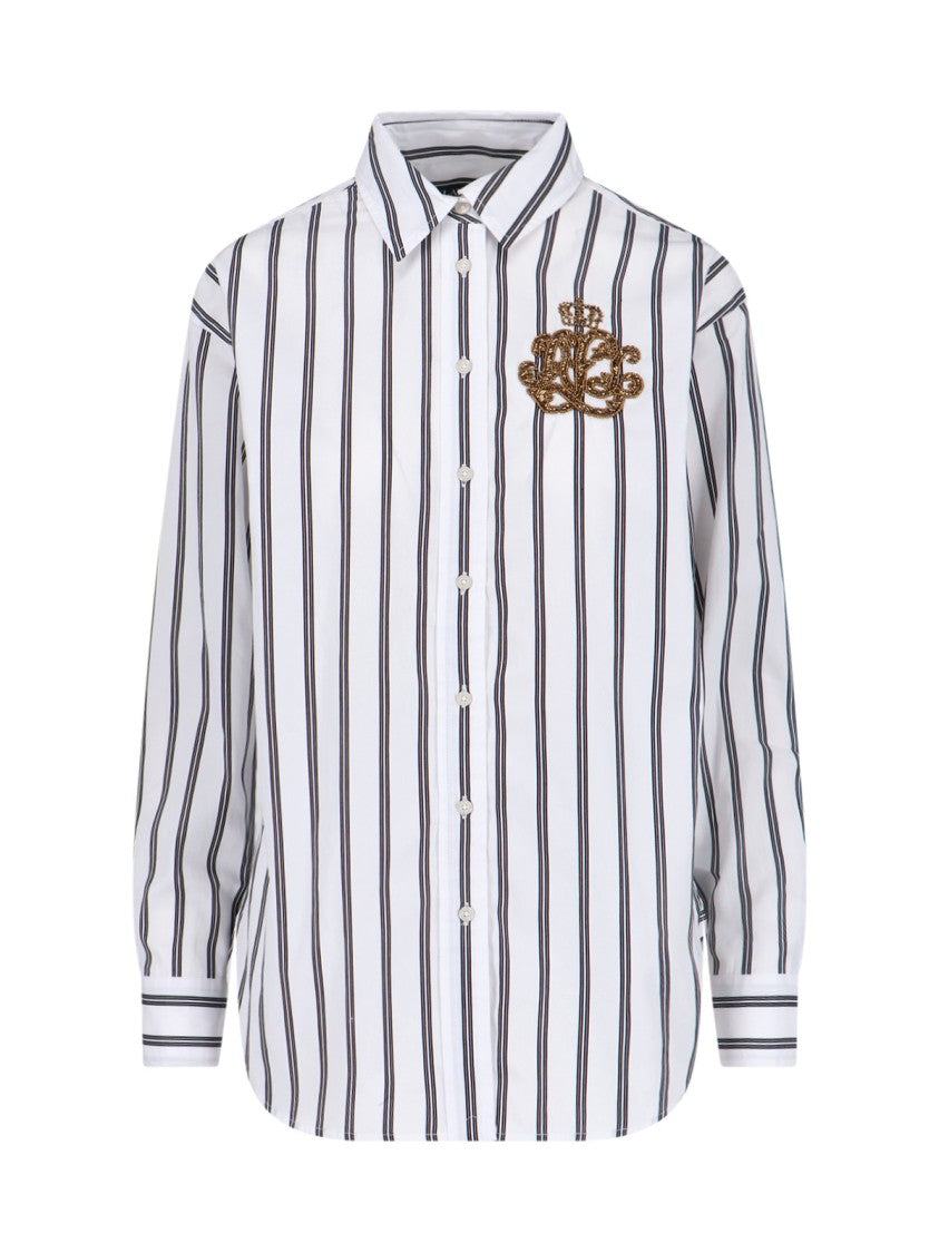 Polo Ralph Lauren Beaded Shirt – White/Striped