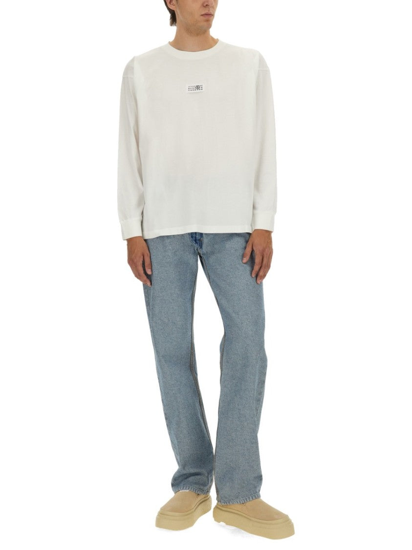 Mm6 By Maison Margiela Relaxed Fit Long-Sleeved T-Shirt With Minimalist Design