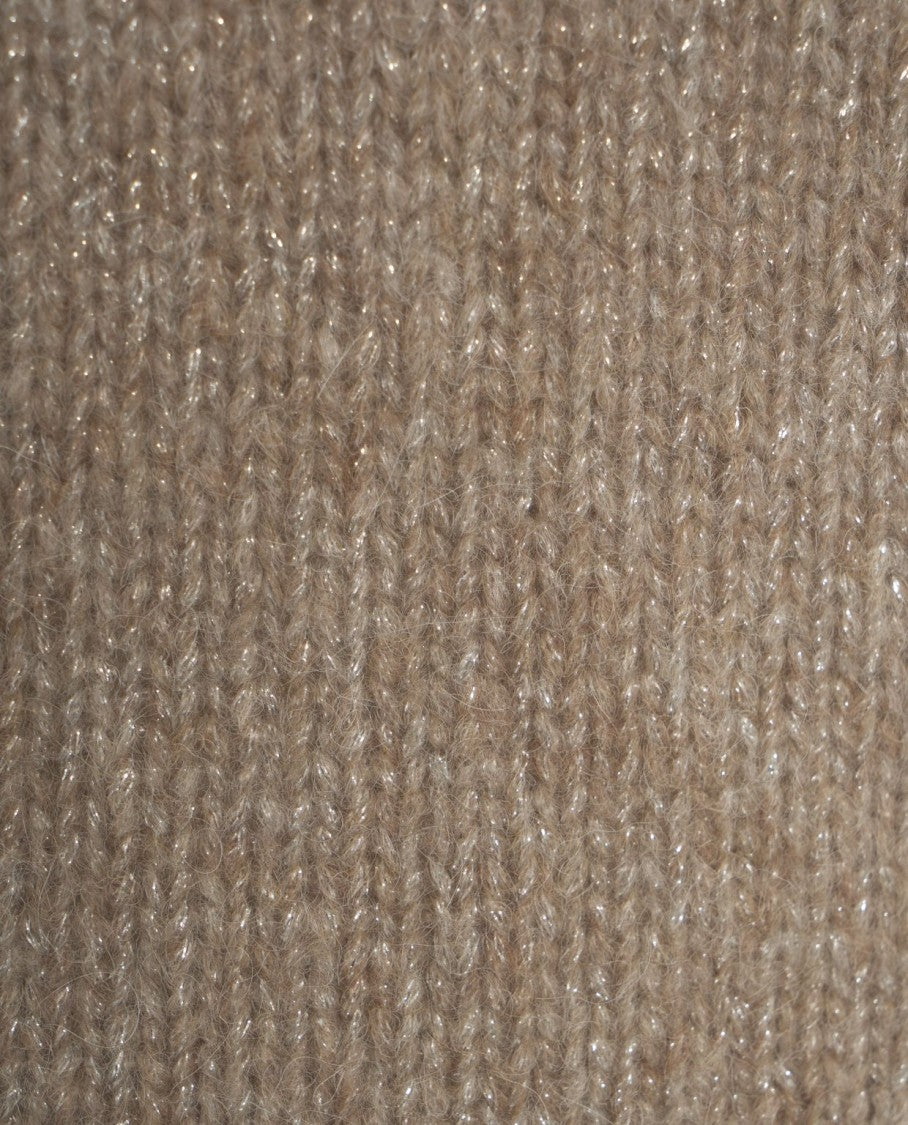 8Pm Short-Sleeved Knit Top With Ribbed Details