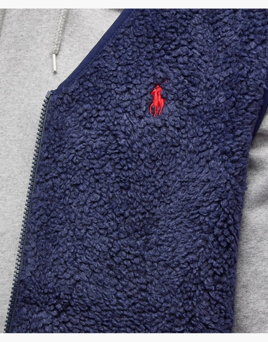 Polo Ralph Lauren High-Pile Fleece Vest Jacket With Zip Fastening And Logo Detail