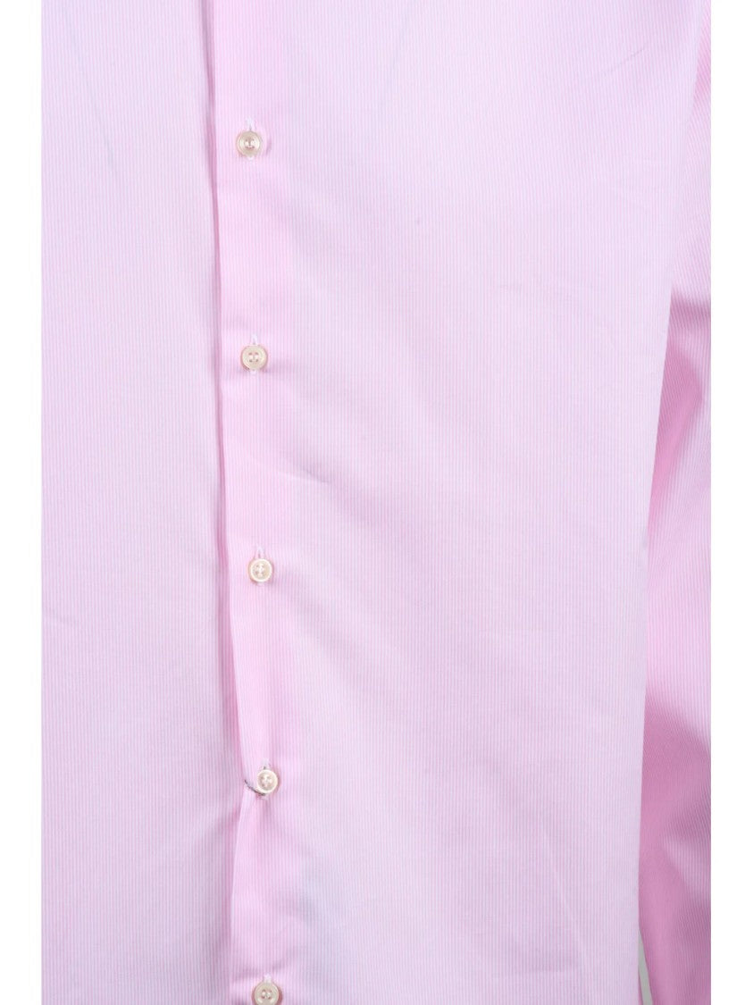 Ambrosio Pink Striped Linen-Blend Shirt