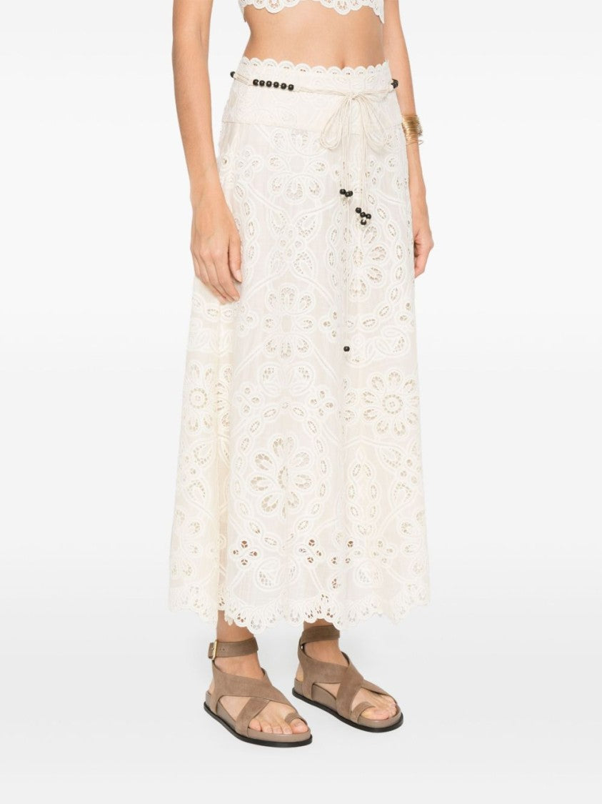 Zimmermann Rhiannon Embroidered Skirt