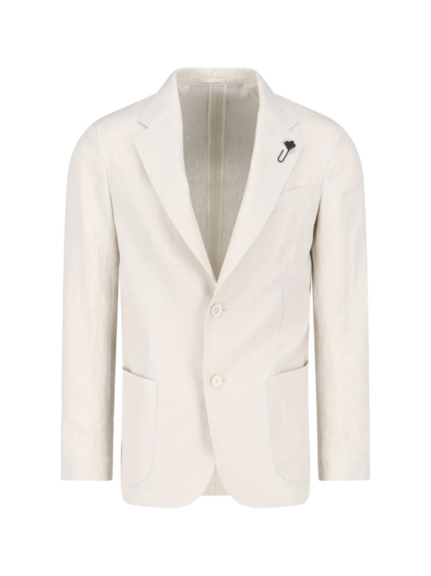Lardini Single-Breasted Blazer White